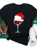 Women's T Shirts 2022 Christmas Fashion Shirt For Women Cute Cartoon Print 3D T-Shirts Summer O Neck Short Sleeve Fit