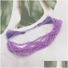 Strand z koralikami Bluestar Women Miyuki Bransoletka Purple Flower Pseras Mujer Majer Kryształ Ręcznie robota biżuteria Dostawa Brace DH91N