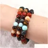 Galaxy Galaxy Osiem planet Bransoletka Bransoletka Men Natural Stone wszechświat Układ słoneczny Układ jogi Bracelety dla mężczyzn dla kobiet biżuteria Dr Dh3lc