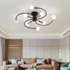 Plafondlampen modern ijzeren kroonluchter voor binnenverlichting LED E27 lamp zwart wit goud woonslaapkamer decoratie