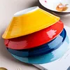 Миски 8 -дюймовые керамическая лапша чаша леса дизайн животных большой суп творческий ресторан домашний цветочный салат -посуда