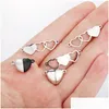 Charms 10 Sets/Lot Heart Shaped Strong Magnetic Connected Clasps Beads For Couple Bracelet Necklace Making Jewelry Findings Drop Del Dhvmz