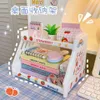 Kawaii Storage Rack 2 Strati Organizer da scrivania Cat Paw Ins Desktop Cosmetic Display Stationery Table