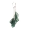 Stud -oorbellen Classic Natural Feather Pendant Hoop geen doordringende manchet Ear Clip Boho Green Dange Fashion Sieraden Gift