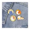 Pins Brooches Cute Cartoon Animal Cat Pin For Women Fashion Dress Coat Shirt Demin Metal Funny Brooch Pins Badges Backpack Gift Jew Dh8Qi