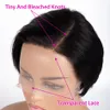 Pixie Cut Wig Human Hair Ombre Blonde Short Bob Straight Wig For Black Women Transparent Lace Frontal Brazilian