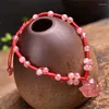 Strand 1 PC Natural Stone Red Strawberry Green Aventurine Armband Ankle Chain Handgjorda hantverk Fashion Jewelry Gift for Women