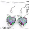 Other Jewelry Sets Luckyshine Valentines Day Gift Fire Rainbow Heart Mystic Topaz 925 Sterling Sier Rings Pendants Earrings Set Wome Dhcqx