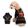 Vêtements pour chiens Élastique Élégant Petit Moyen Grand Pull de Noël Coldproof Pet O-Neck Accessoires