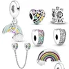 Charms 925 Sterling Sier Hoge kwaliteit Speciale aanbieding Hanger Fashion Rainbow Love Charm -kralen Geschikt voor Pandora Bracelet Ladies JE DHVC8