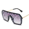 Gafas de sol de diseño para hombre anteojos Lente de PC marco completo UV400 a prueba de sol para mujer gafas de moda impresión de lujo F de gran tamaño Adumbral para playa al aire libre