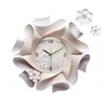 Horloges murales Creative Light Luxury Home Horloge décorative tridimensionnelle américaine moderne pure montre de poche peinte à la main 57x57 cm