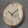 壁の時計豪華なノルディックミニマリストメタルエルク中国のリビングルームベッドルームホームミュート時計クォーツウォッチ