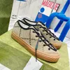 Mäns sammanlåsande hög-top sneaker designer Tortuga maxi skor monogram mönster innersula platt gummi ensam snörning rund tå låg topp ess tränare sport sko
