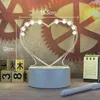 Nachtlichter, Notiztafel, LED-Licht, Acryl, kreative Nachricht, Urlaub, USB, Geschenk für Kinder, Gril, Heimdekoration, Lampe