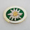 Broches Rosarykaki Antieke ambachten Duitse Edelweiss broche Militaire arm Badge Hoed Decoratie Colloction Drop