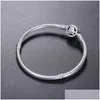 Charm Armband 925 Sterling Sier Armband Bloom Flower Emamel Clasp for Pandora Jewelry Original Box Women Wedding Drop Delivery DHS0X