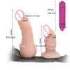 Skönhetsartiklar remmar på realistiska dubbla dildo byxor för kvinnliga män par trosor lesbiska gay kött lila vibrator