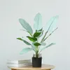 Decoratieve bloemen Plastic Bananenbladeren Imitatieplant Fake Trees Indoor Buiten Pot Plants Weddingzalen winkelcentra