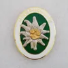 Broches Rosarykaki Antieke ambachten Duitse Edelweiss broche Militaire arm Badge Hoed Decoratie Colloction Drop
