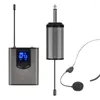 Mikrofoner Trådlös mikrofon UHF Stabil signalforskare Stark kompatibilitet Offentlig talande professionell Mini Portable Lapel Headset