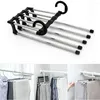 Hangers Wardrobe Hanger 5 In 1 Multi-functional Clothes Pants Stainless Steel Magic Clothing For Rack