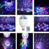 Aktywowany dźwięk kryształ LED obrotowy RGBW mini kolorowe żarówka światła imprezy lampa sceniczna światła disco z ir pilotem