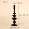 Candle Holders Black Glass Holder Creative Home Decor Pillar Wedding Party Dinner Candlelight Decoration Living Room Candlestick