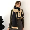 2023 Vinterscarf Pashmina För Designers varma Scarfs Mode Klassiska Bokstäver Kvinnor imiterar Cashmere Ull Lång Sjal Wrap Storlek 180x65cm