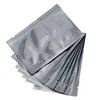 Quality Heat Seal Flat Silver Aluminum Foil Packing Bag Open Top Dried Food Pack Bags Glossy Vacuum Mylar Foil Pouches