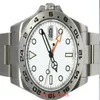 Luxury High Quality Watch 42mm Explorer II 216570-77210 Rostfri Vit Dialasia 2813 R￶relse Mekaniska automatiska herrklockor B275F