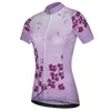 سباق السترات keyiyuan 2022 Pro Team Cycling Jersey Women Short Sleeve Mtb Tops Bicycle Shirt Mountain Bike Cliste Cycliste Femme