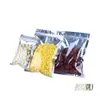 Sacos de embalagem 100pcs/lote de alum￭nio pl￡stico para embalagem de embalagem transl￺cida bolsa de embalagem com comida de ch￡ de ch￡ de pacote de pacote de pacote Del Del Dhdvz