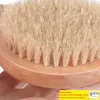 Droog bad lichaamsborstel rug struikgewas antislip kort houten handgreep natuurlijke borstelharen douchen exfoliërende massager