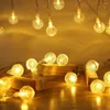 Strings Crystal Ball Fairy Lights 6m 40pcs Globe Globe String USB/bateria zasilająca bąbel 2 Tryb sterowania