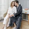 Kvinnors sömnkläder japanska och koreanska par Autumn Winter Bathrobe Sexig midja Flanell Nightgown Man Women Women Robes for Wholesale