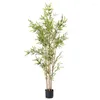 Flores decorativas Floor simulado Falsa de bambu falsa de água fina decoração caseira de plantas verdes paisai paisagismo decoração