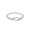 Charm Bracelets New Chunky Infinity Knot Chain Bracelet Women Girl Gift Jewelry For Pandroa 925 Sterling Sier Hand With Original Box Dhoku
