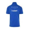 Polo Racing Formule One-team voor heren heeft de officiële Alpine Driver Summer Leisure T-Shirt Men Blauw K1T3 oversized