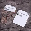 Tags Price Card 16 Style Black/White/Kraft Stud Earring Necklace Different Size Bracelet Hang Tag Jewelry Display Cards Label 132 W Dhjdq