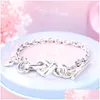 Braccialetti con ciondoli Nuovo arrivo 925 Sterling Sier Catena a mano Scatola originale per Pandora Bracciale cuore annodato Donna Designer di lusso Drop Dh3Tc