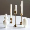 Candle Holders 3 Pieces Holder Candlestick Gold Iron Candelabra For El Decoration