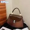 Wholesale shoulder bag 6 color classic smooth patent leather fashion handbags trend crocodile handbag elegant solid color leathers mobile phone coin purse 3632#