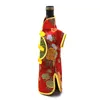 10pcs Chinese knot Satin Fabric Wine Bottle Bags Decorative Dust Covers Silk Brocade Pouches Wedding Christmas Accessories