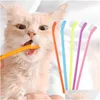 고양이 손질 애완 동물 칫솔 구강 청소 칫솔 구강 청소 치료 드롭 배달 가정 정원 용품 DHBZL