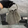 Designer kvinnor aw full diamanter hobo axelväska usa lyx varumärke en strass reflektion underarm tote handväskor lady paljetter glitter kedja mini crossbody väskor