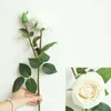 Dekoracyjne kwiaty nawilżające uczucie prawdziwej róży Rose High Artificial Flower for DIY DECORACJA DEKADACJA Moda Wedding Party Mur Fake