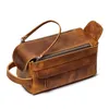 handbag ladies cosmetic bag large capacity crazy horse leather toiletry storage bag295Y