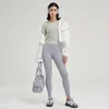 LU-47 Sports Long Sleeve Yoga Top Women للملابس الداخلية للياقة البدنية للملابس التجاعيد الرقيقة التي تدير بيلاتيس القمصان الرياضية