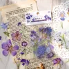 Confezione regalo 40 pezzi/borsa Serie di piante Adesivi in ANIMALE DOMESTICO trasparenti Album di ritagli fai-da-te Conto a mano Fiori decorativi Decorazioni di diario